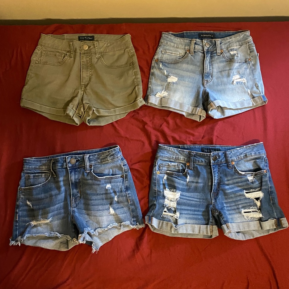 4 Pairs of Aeropostale Shorts used